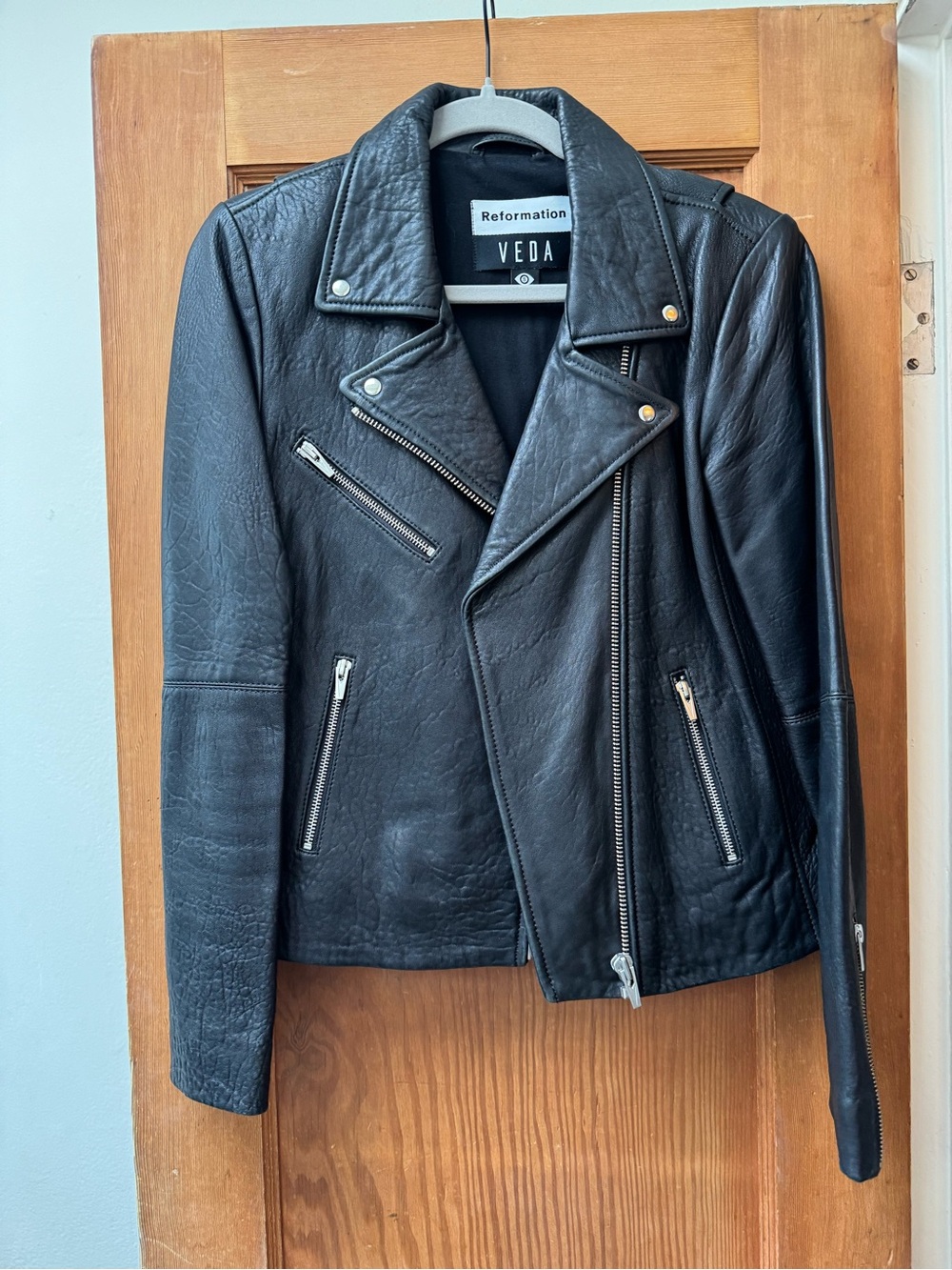 Veda x reformation leather jacket
